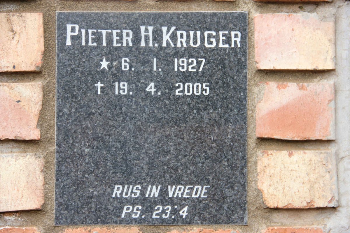 KRUGER Pieter H. 1927-2005