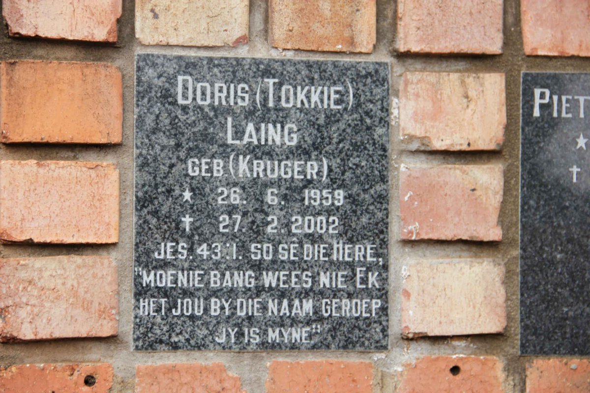 LAING Doris nee KRUGER 1959-2002