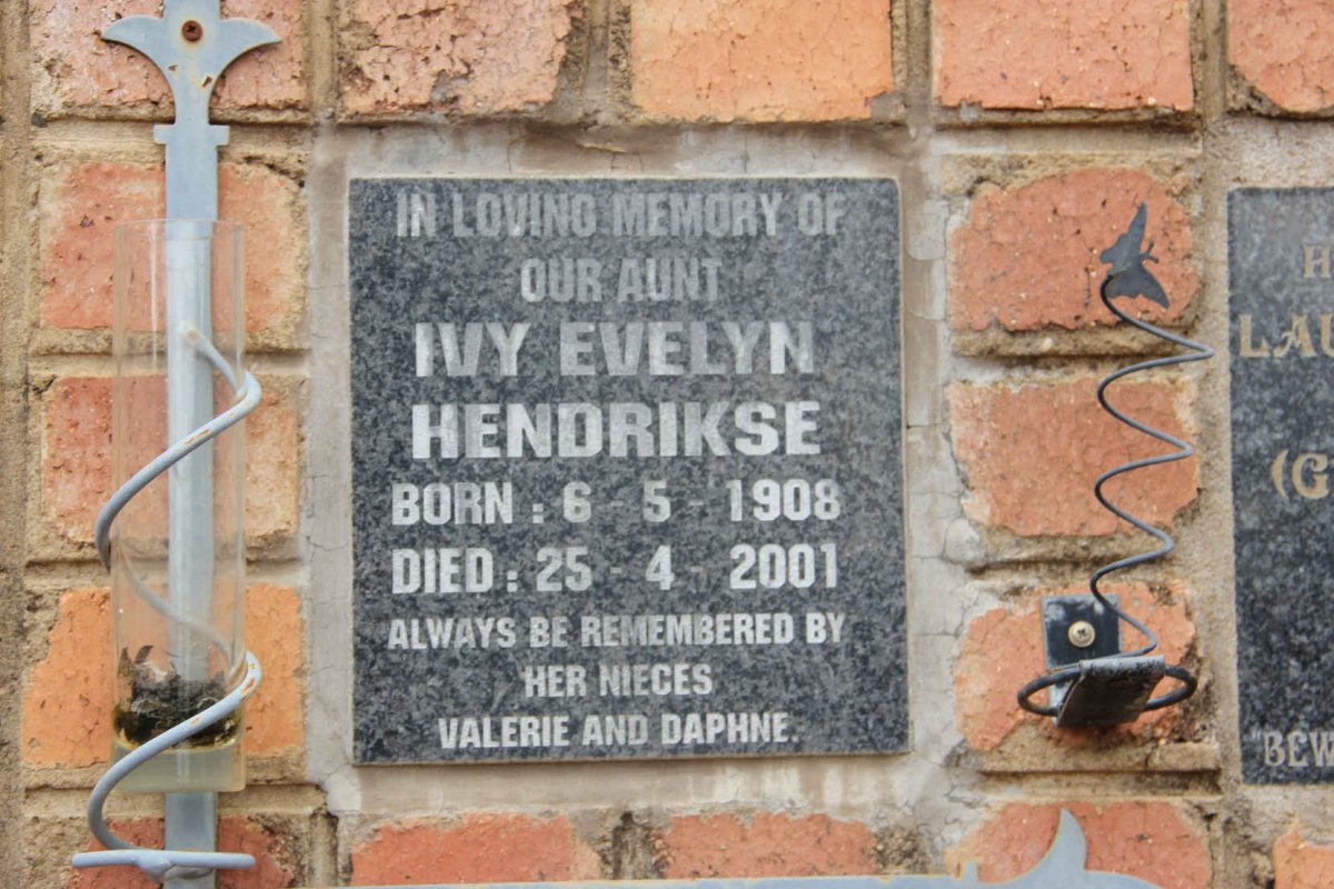 HENDRIKSE Ivy Evelyn 1908-2001