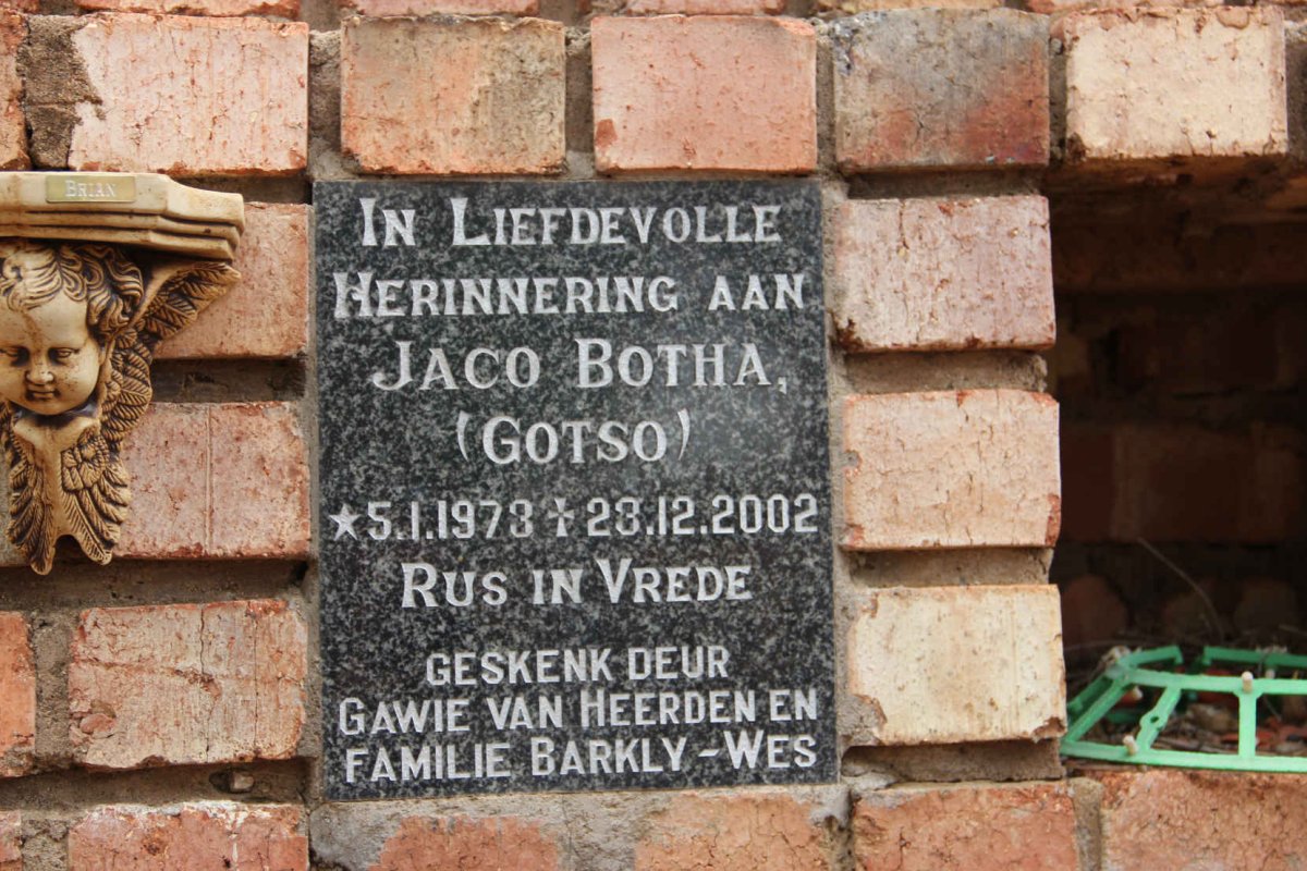 BOTHA Jaco 1973-2002