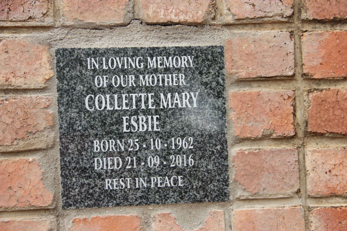 ESBIE Collette Mary 1962-2016