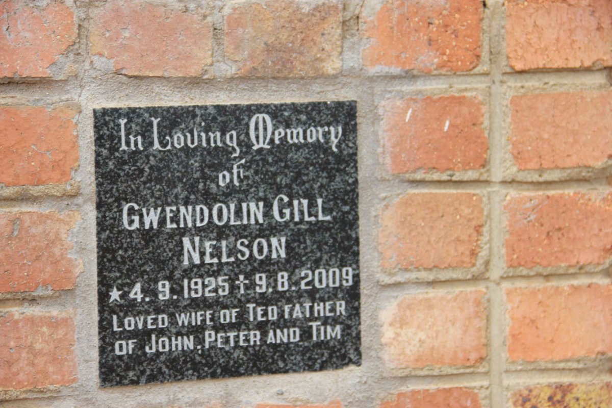 NELSON Gwendolin Gill 1925-2009