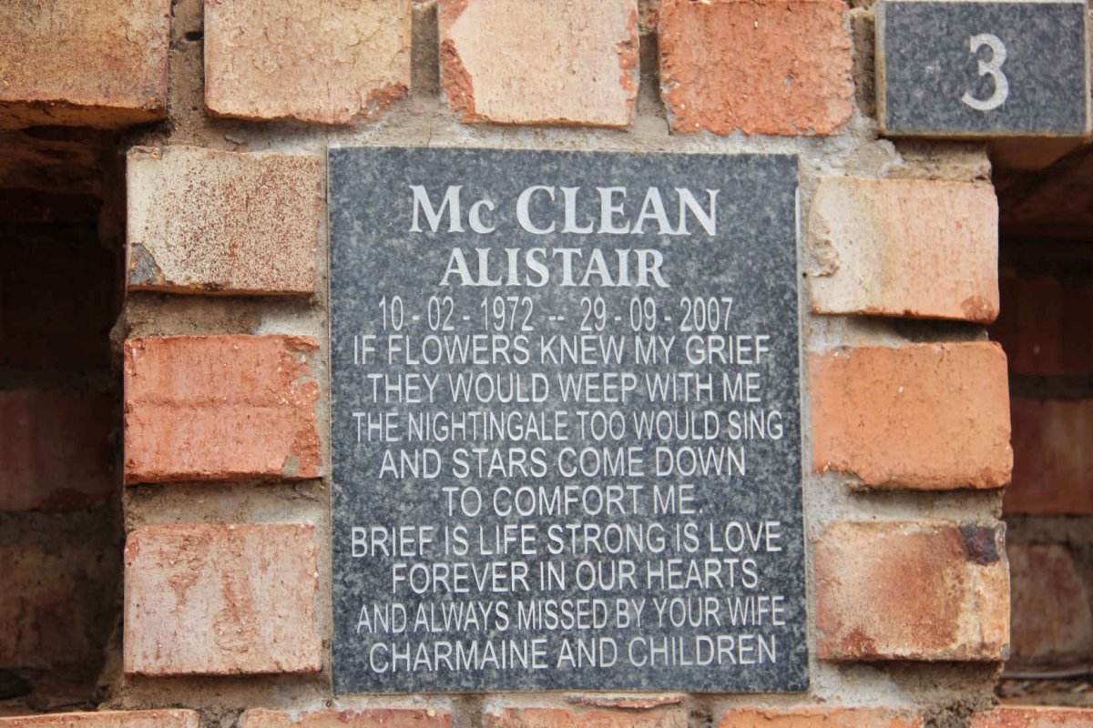 McCLEAN Alistair 1972-2007