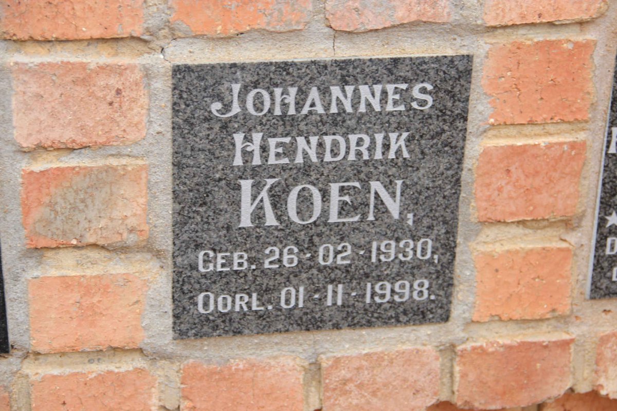 KOEN Johannes Hendrik 1930-1998