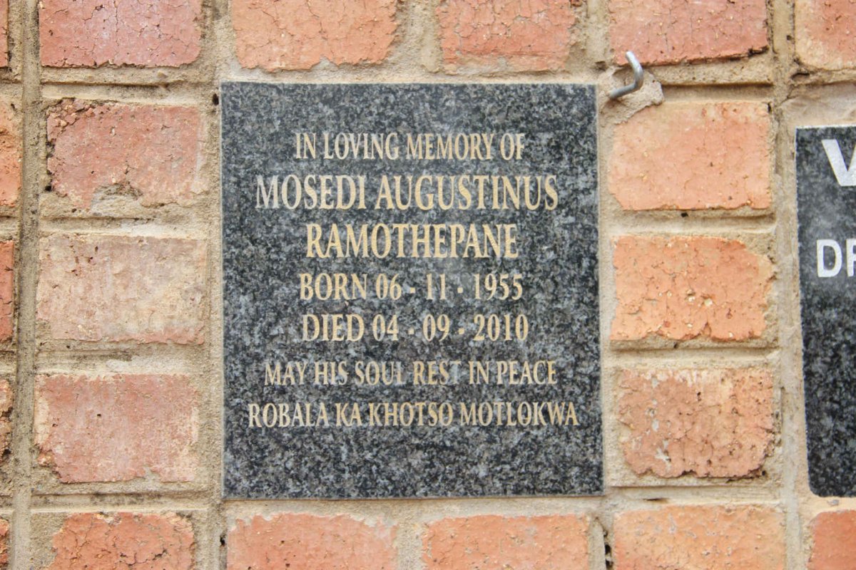 RAMOTHEPANE Mosedi Augustinus 1955-2010