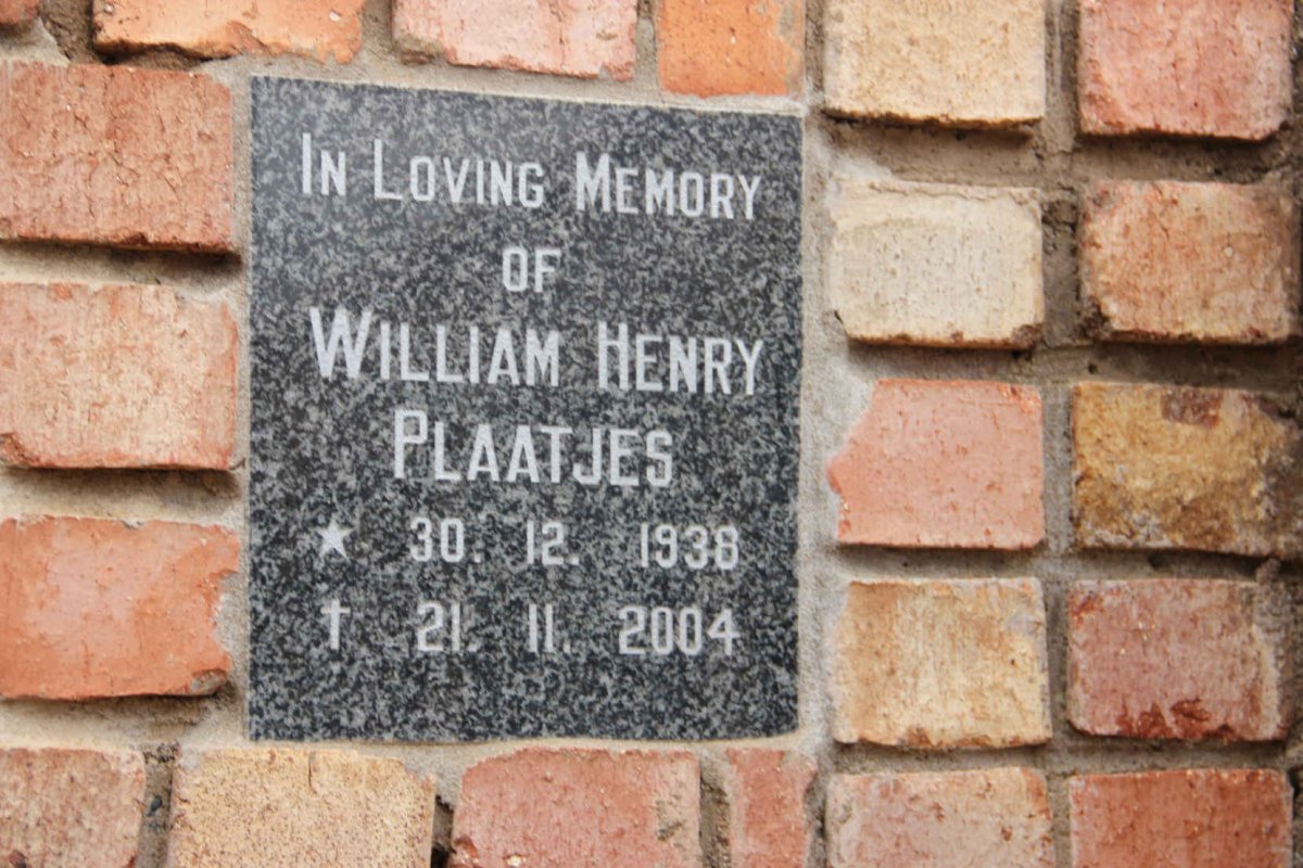 PLAATJES William Henry 1938-2004