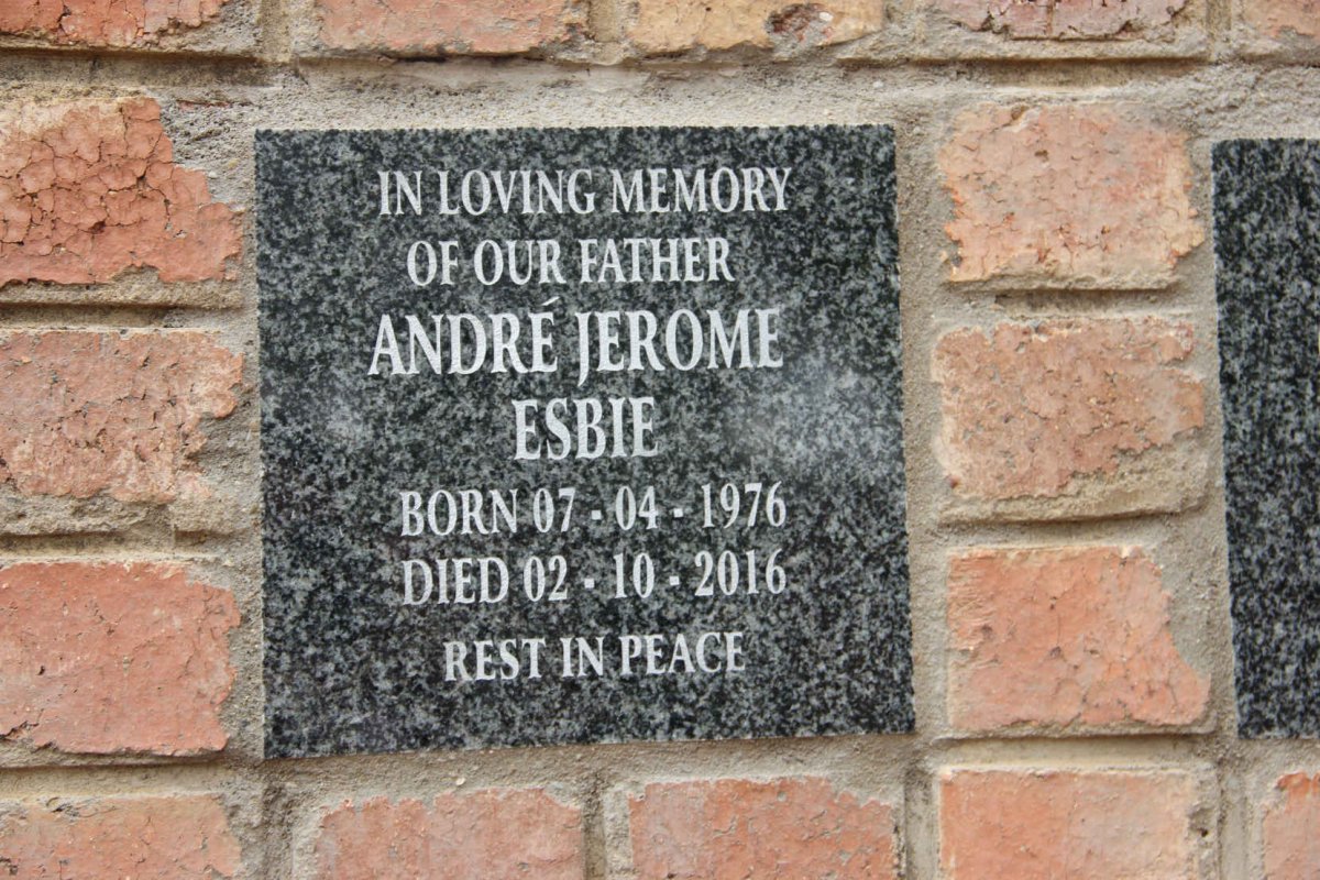 ESBIE Andre Jerome 1976-2016