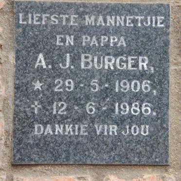 BURGER A.J. 1906-1986