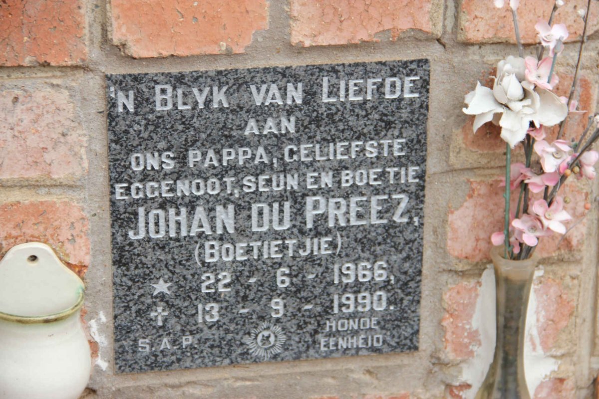 PREEZ Johan, du 1966-1990