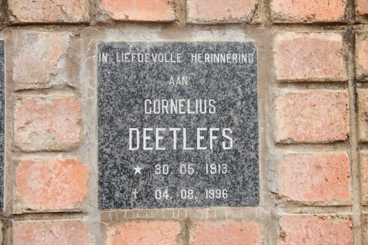 DEETLEFS Cornelius 1913-1996