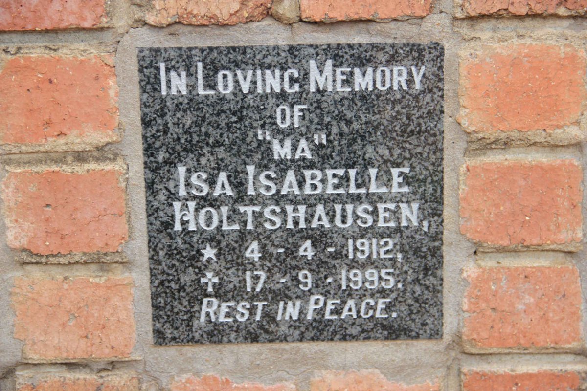 HOLTSHAUSEN  Isa Isabelle 1912-1995