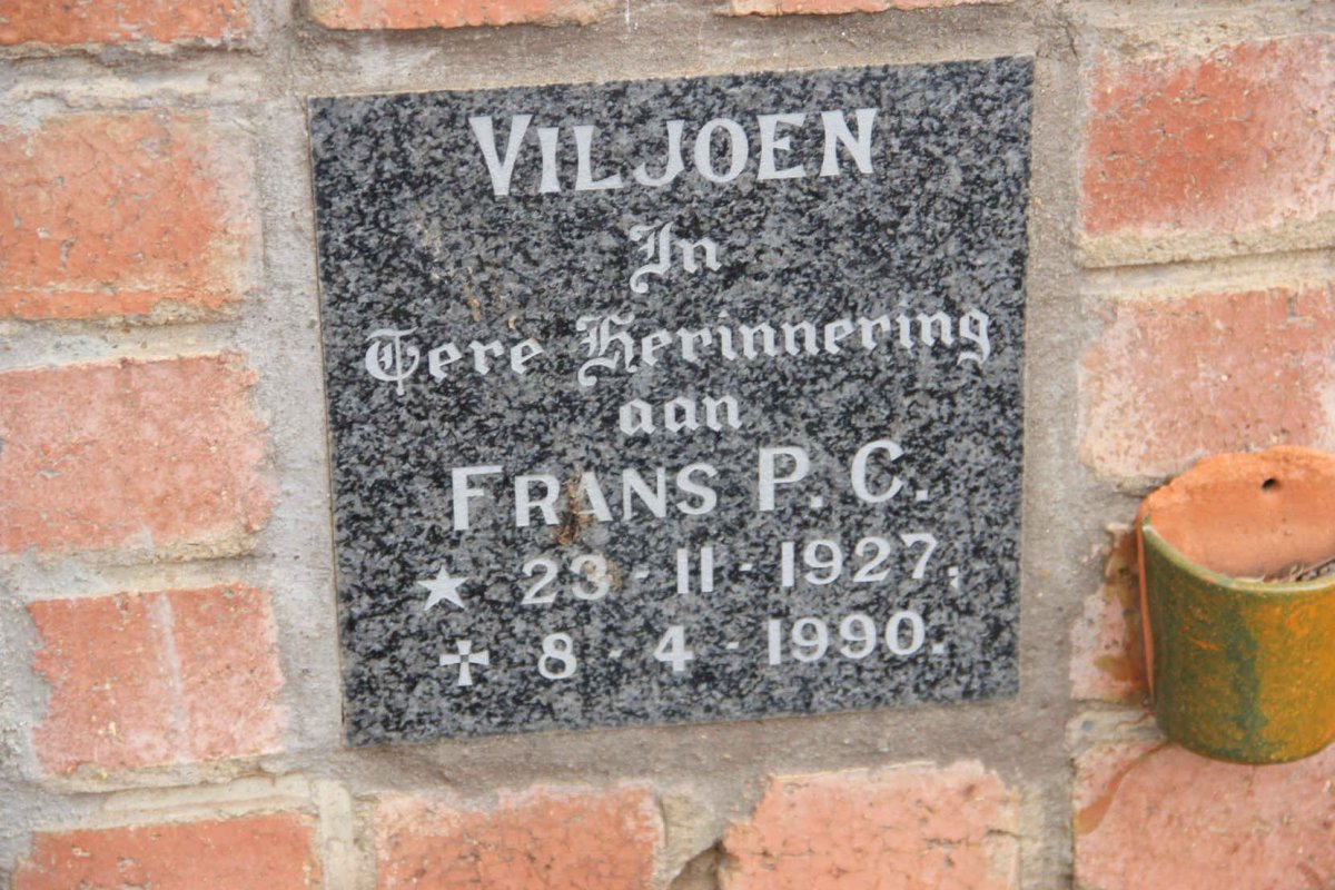 VILJOEN Frans P.C. 1927-1990
