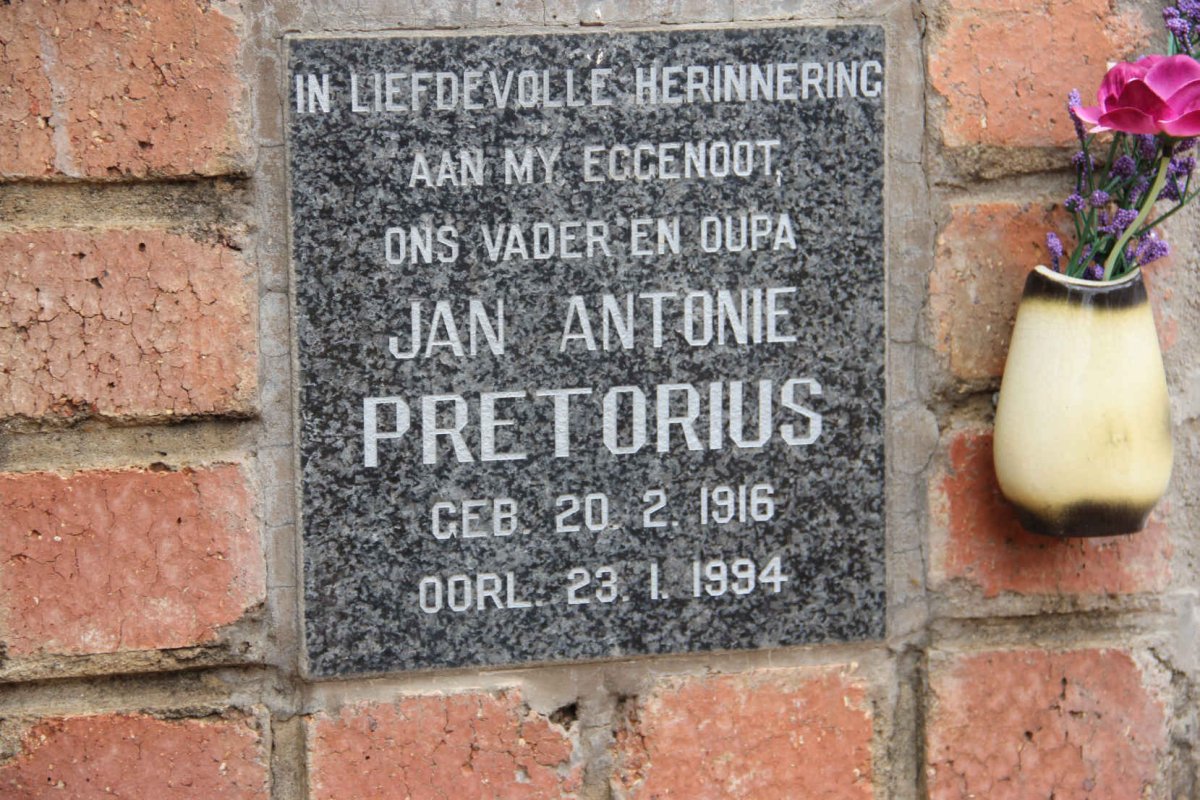 PRETORIUS Jan Antonie 1916-1994