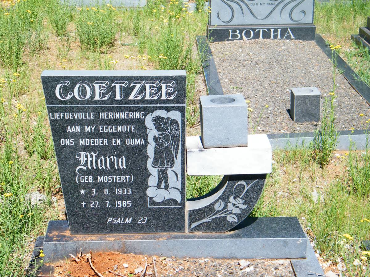 COETZEE Maria nee MOSTERT 1933-1985