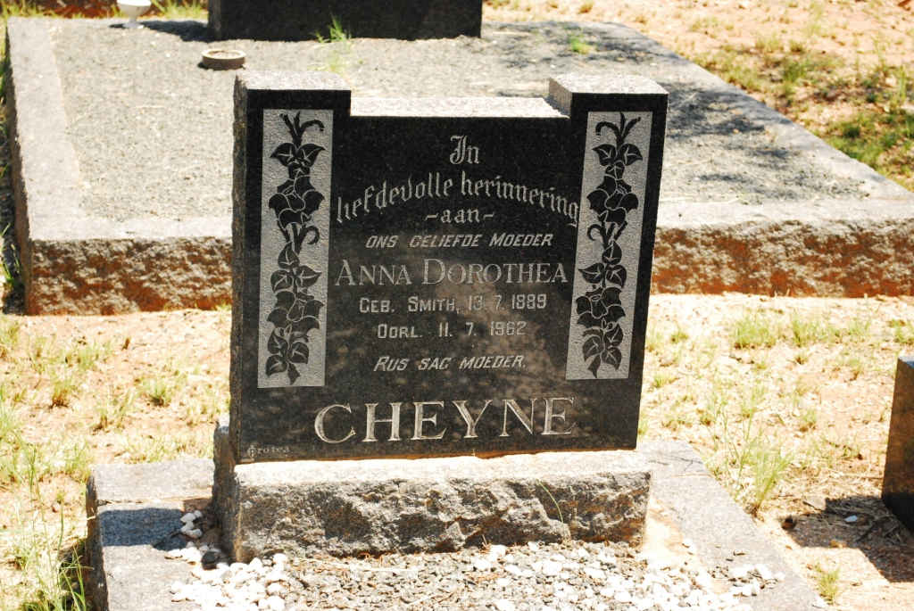 CHEYNE Anna Dorothea nee SMITH 1889-1962
