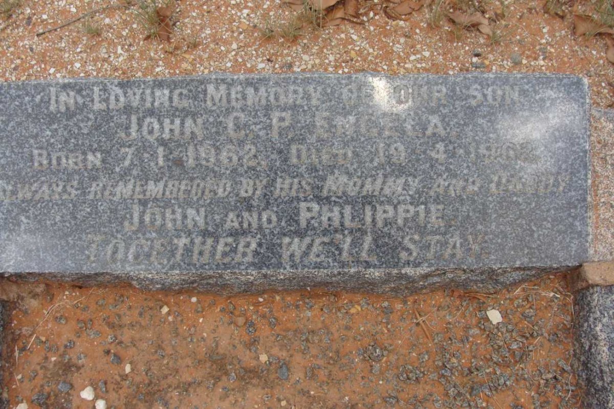 ENGELA John C.P. 1962-1962
