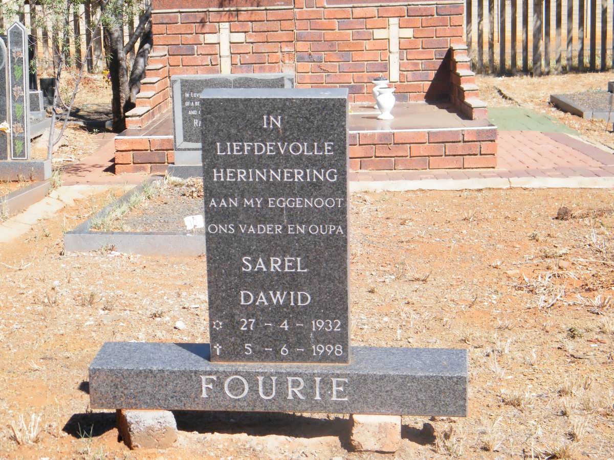 FOURIE Sarel Dawid 1932-1998