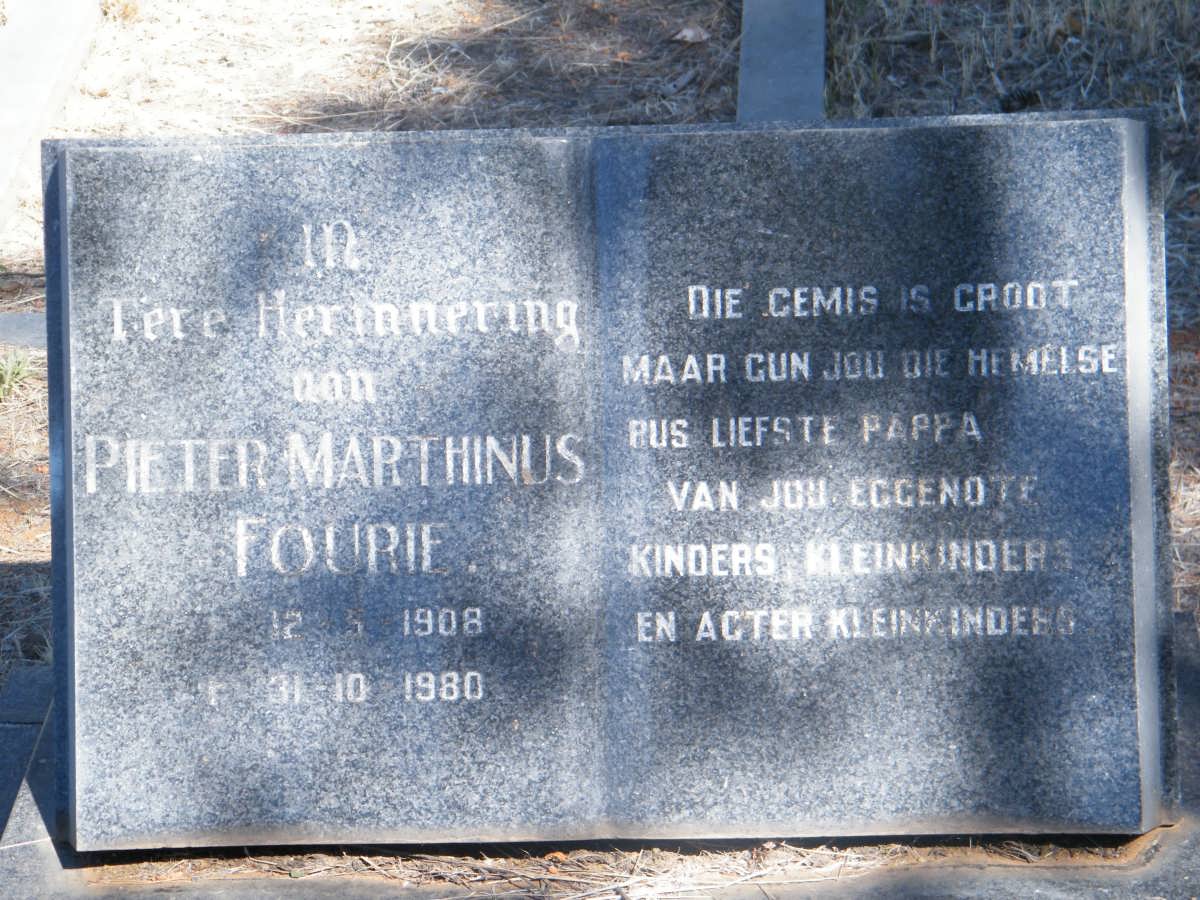 FOURIE Pieter Marthinus 1908-1980