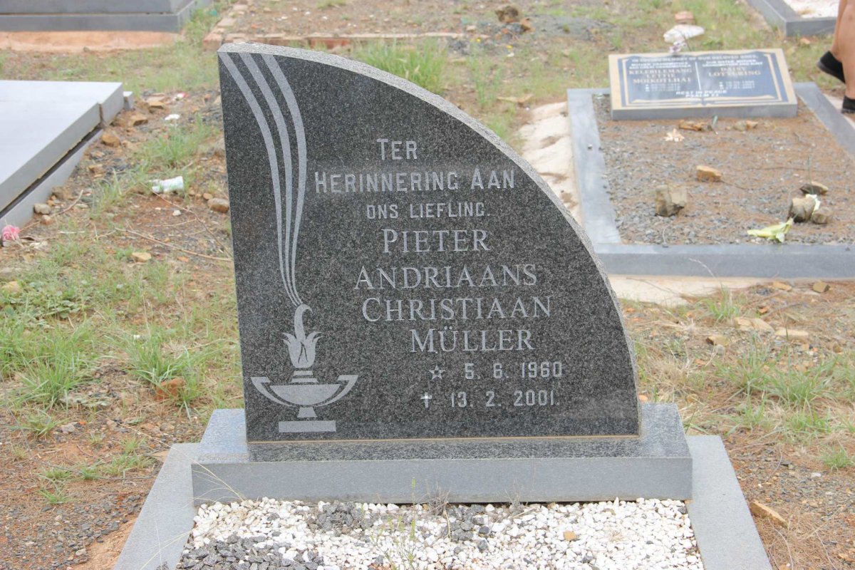 MULLER Pieter Andriaans Christiaan 1960-2001
