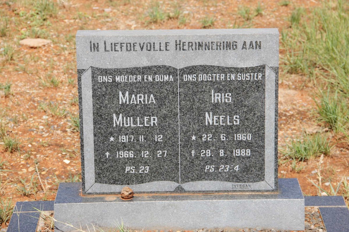 MULLER Maria 1917-1966 :: NEELS Iris 1960-1988