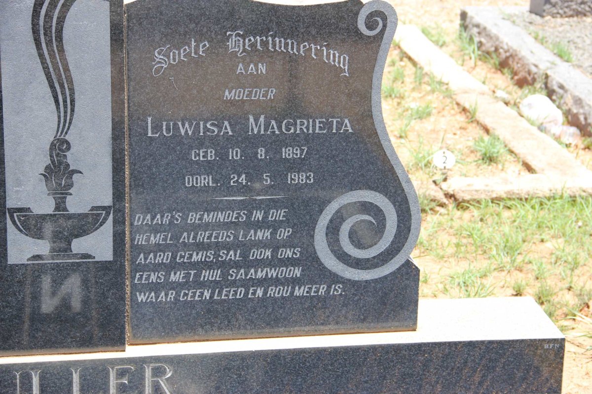 MULLER Johannes Petrus 1890-1968 &amp; Luwisa Magrieta 1897-1983 :: NEL Daniel Johannes 1924-2009 &amp; Maitha Jacobus 1930-