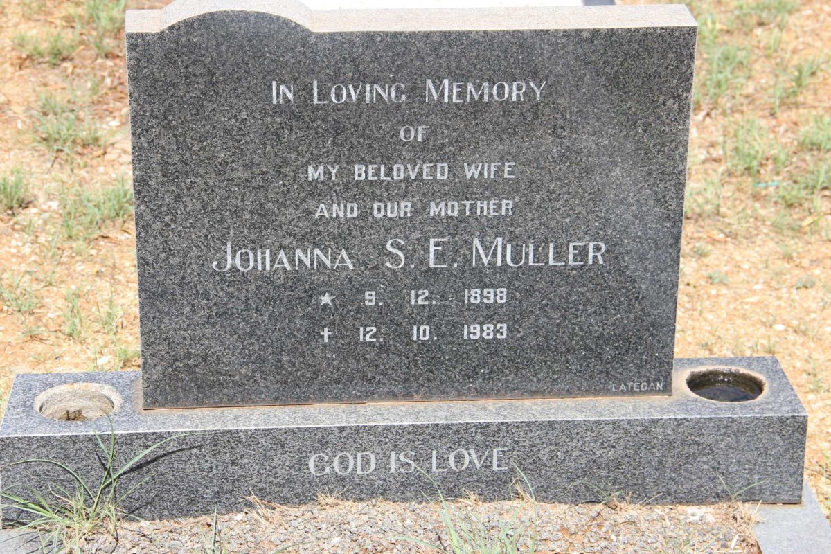 MULLER Johanna S.E. 1898-1983