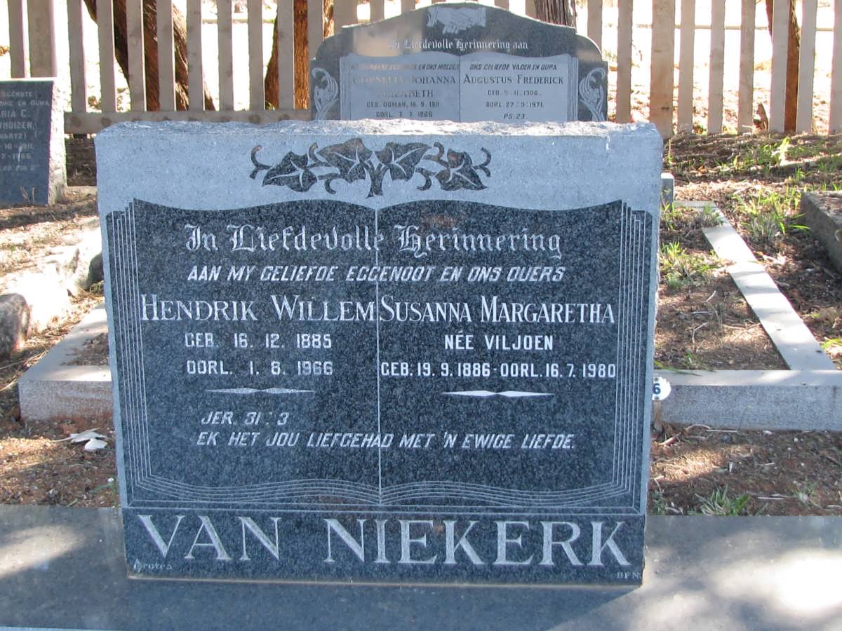 NIEKERK Hendrik Willem, van 1885-1966 &amp; Susanna Margaretha VILJOEN 1886-1980