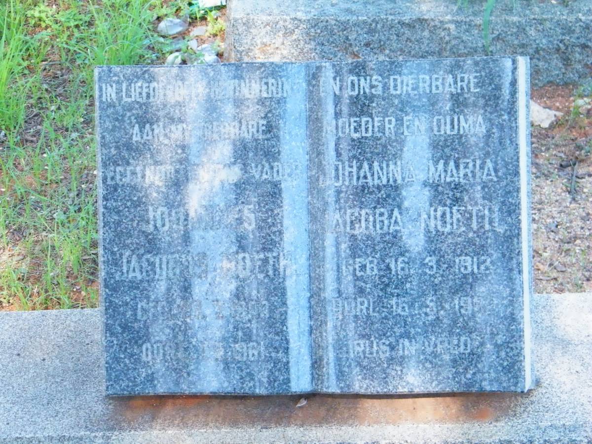 NOETH Johannes Jacobus -1961 &amp; Johanna Maria Jacoba 1912-19??