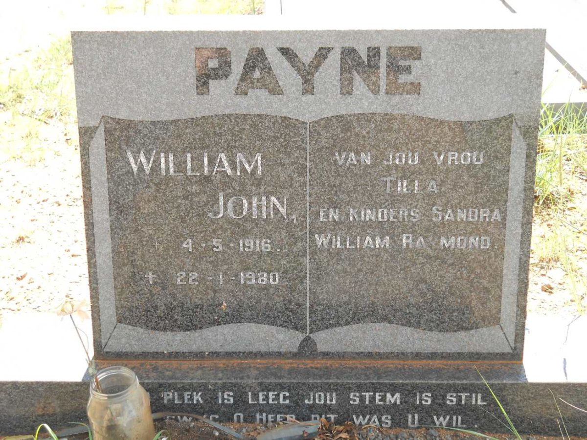 PAYNE William John 1916-1980