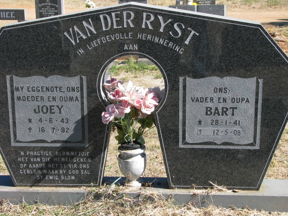 RYST Bart, van der 1941-2008 &amp; Joey 1943-1992