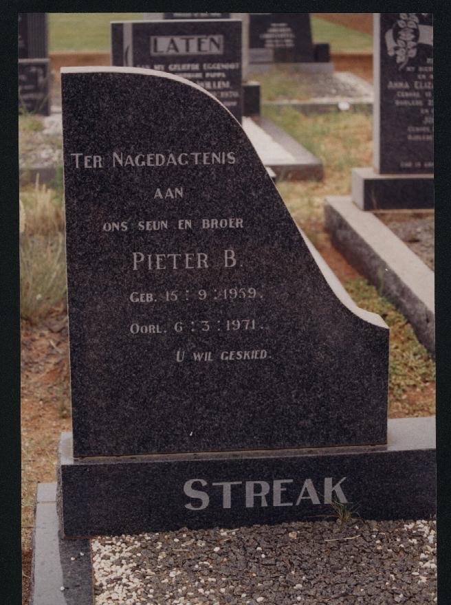 STREAK Pieter B. 1959-1971