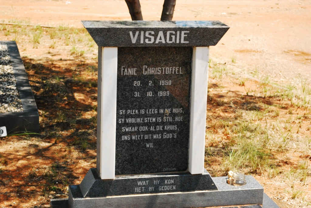 VISAGIE Fanie Christoffel 1950-1999
