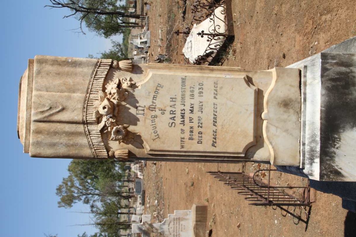 JOHNSTONE Sarah 1867-1930