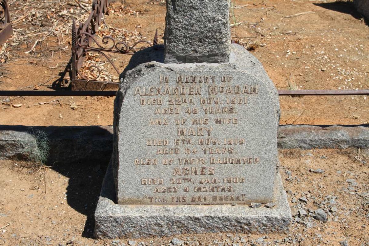 McADAM Alexander -1901 &amp; Mary -1919 :: McADAM Agnes -1900
