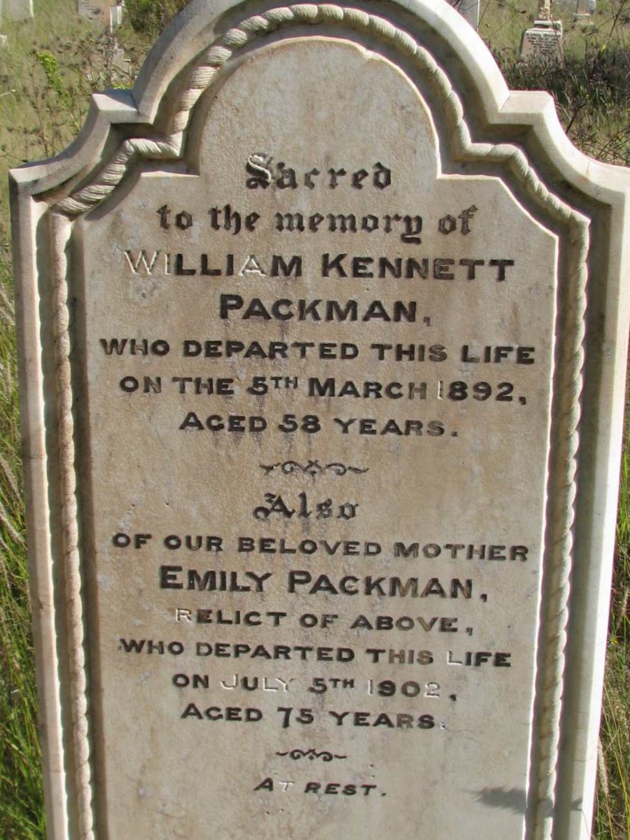PACKMAN William Kennett -1892 &amp; Emily -1902