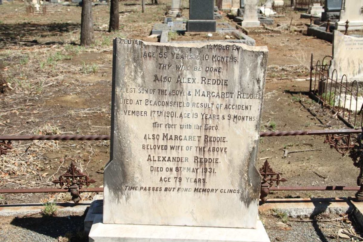 REDDIE Alexander -1913 &amp; Margaret -1931 :: REDDIE Alex. -1901