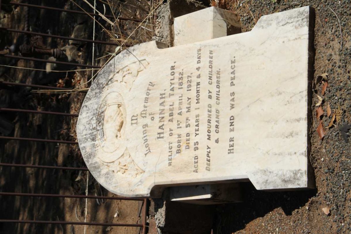 TAYLOR Hannah 1832-1927