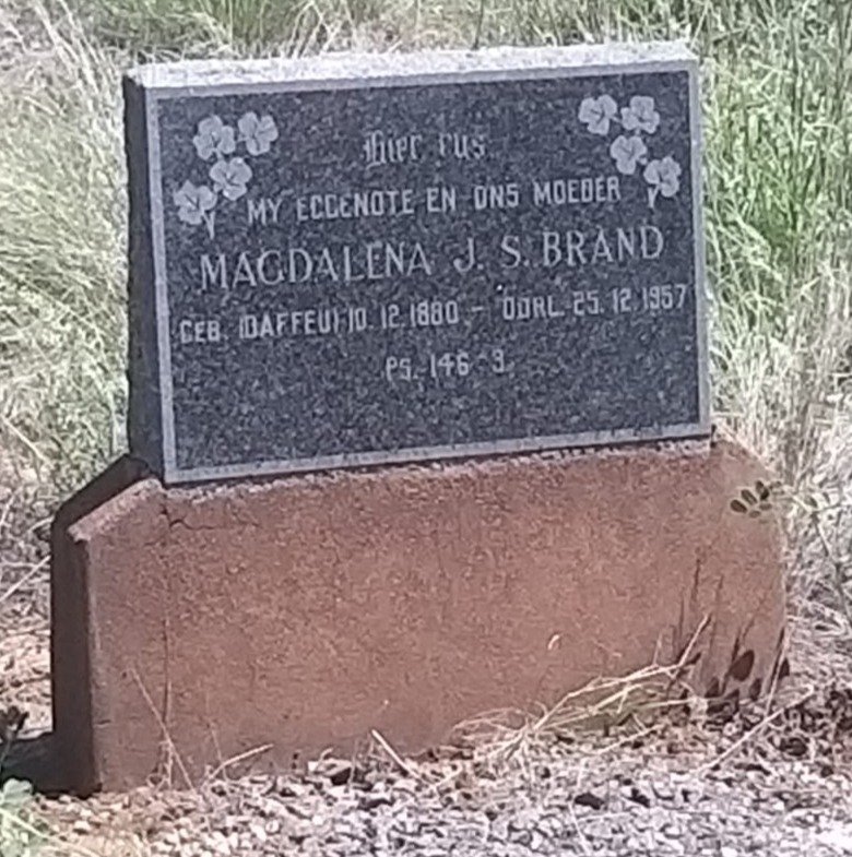 BRAND Magdalena J.S. nee DAFFEU 1880-1957