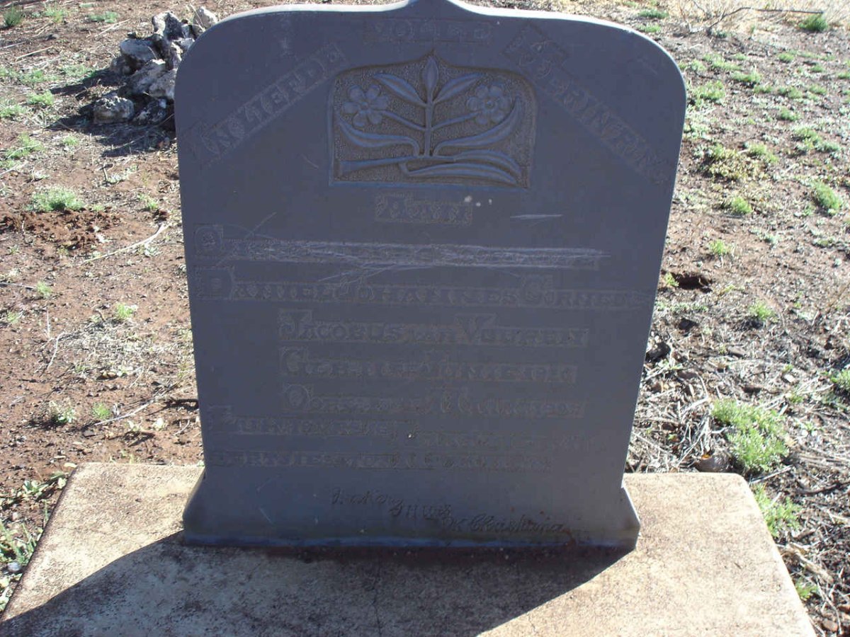 VUUREN Daniel Johannes Corne? Jacobus, van 1920-192?