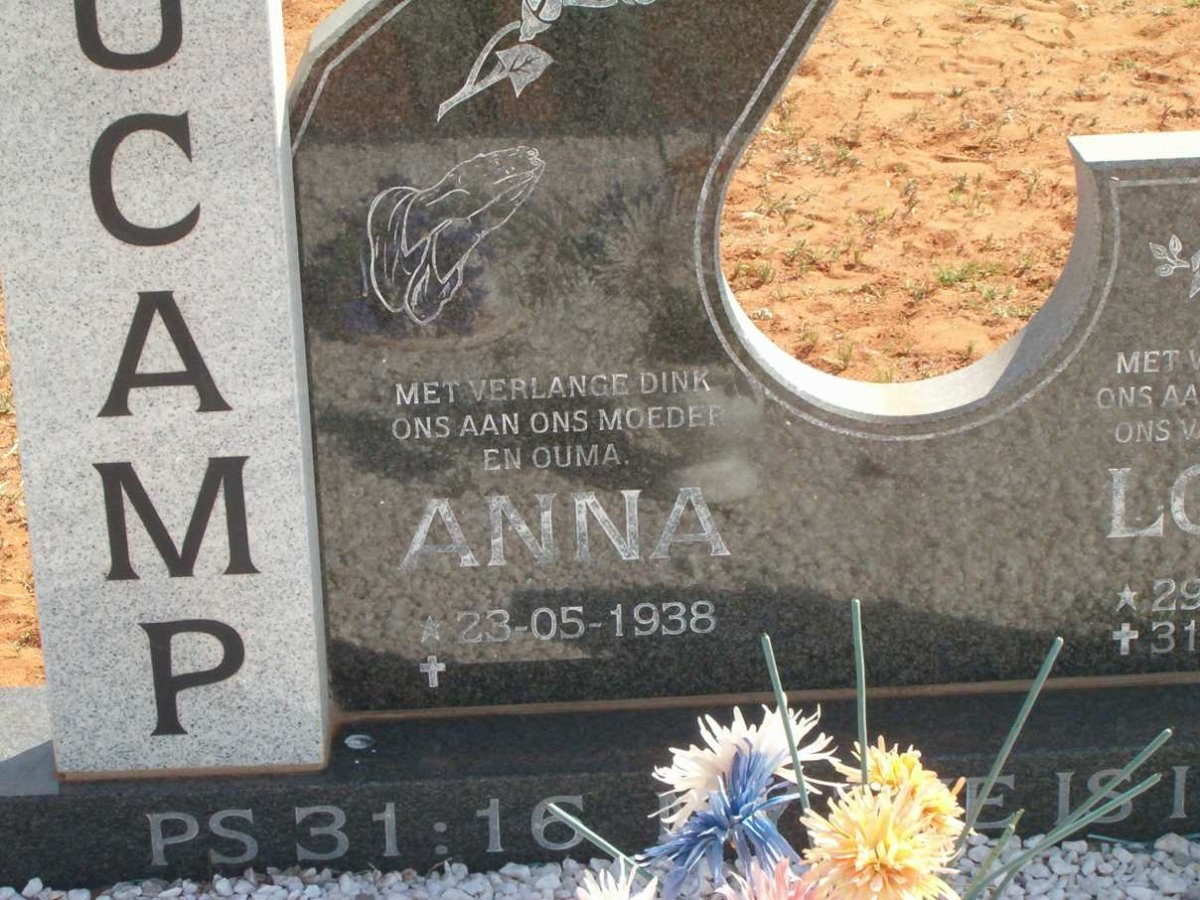 AUCAMP Louis 1928-2003 &amp; Anna 1938-