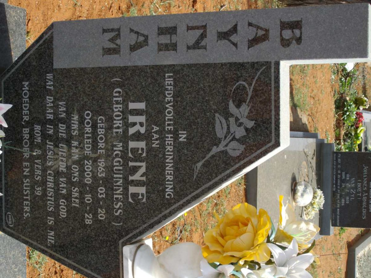 BAYNHAM Irene nee McGUINNESS 1963-2000