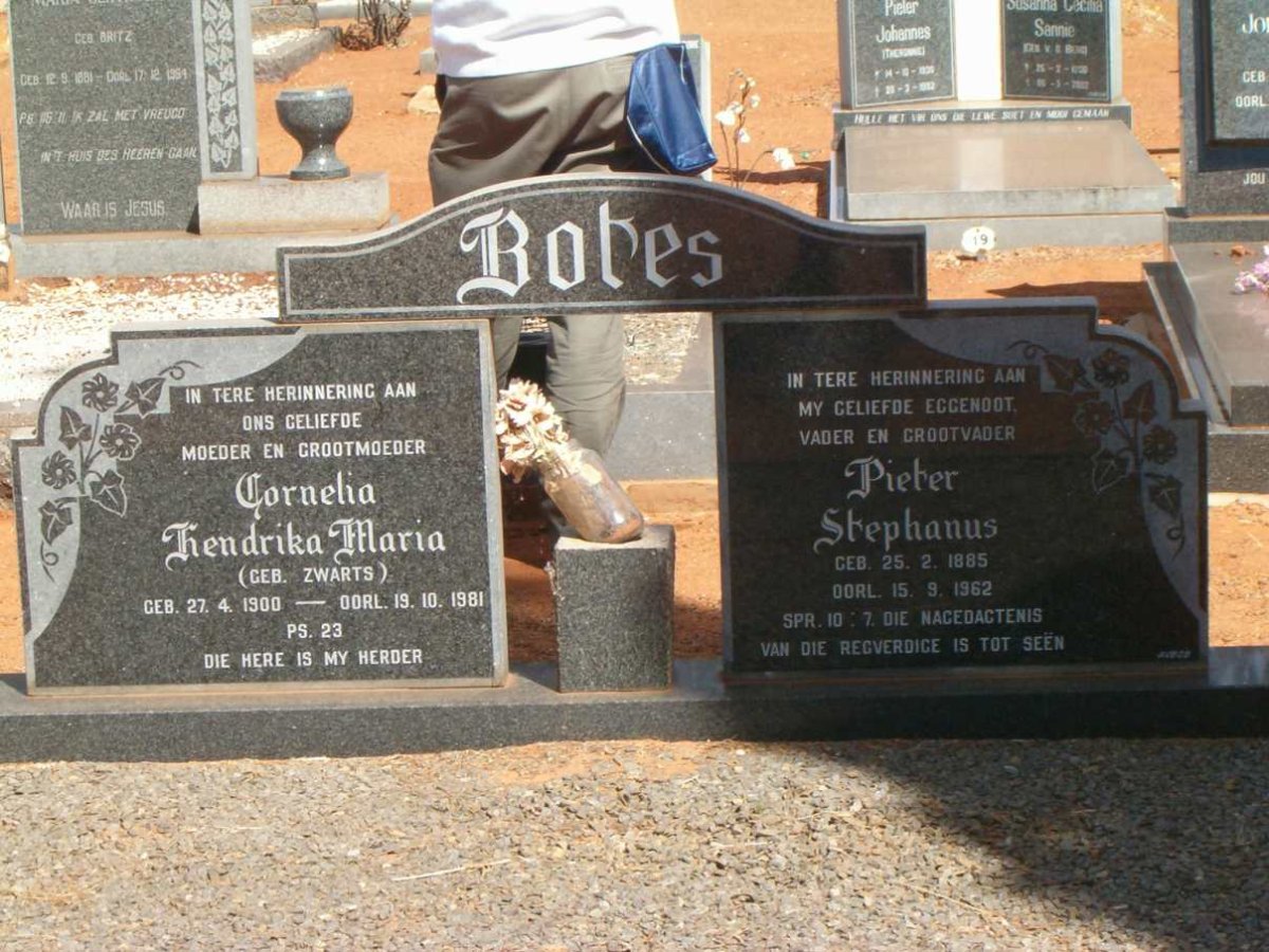 BOTES Pieter Stephanus 1885-1962 &amp; Cornelia Hendrika Maria ZWARTS 1900-1981
