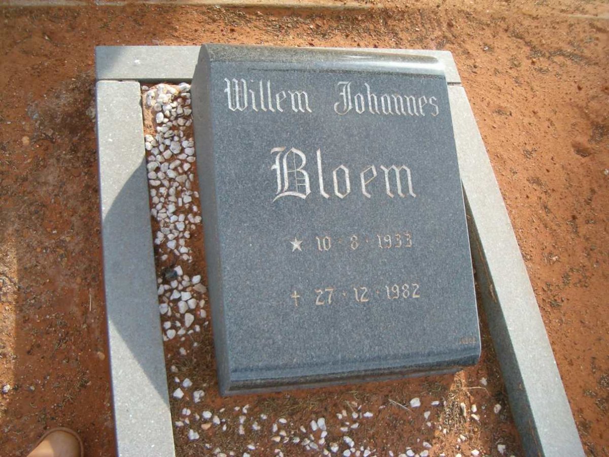 BLOEM Willem Johannes 1933-1982