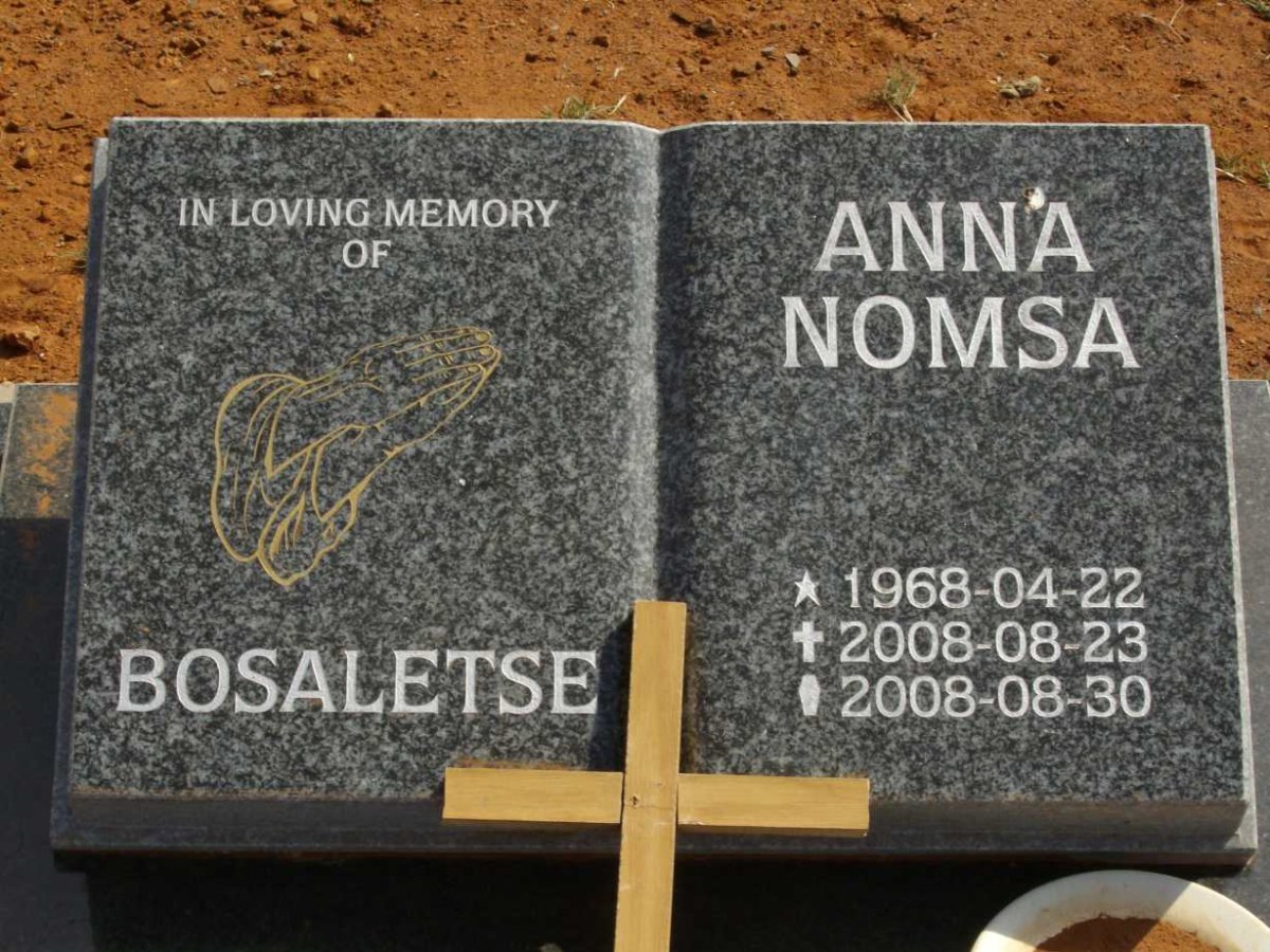 BOSALETSE Anna Nomsa 1968-2008