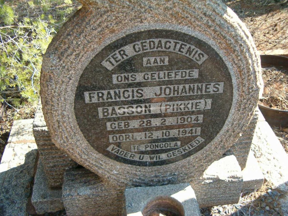 BASSON Francis Johannes 1904-1941