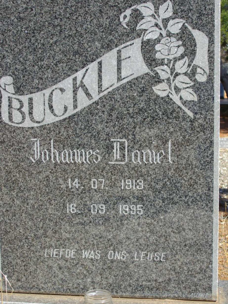 BUCKLE Johannes Daniel 1913-1995