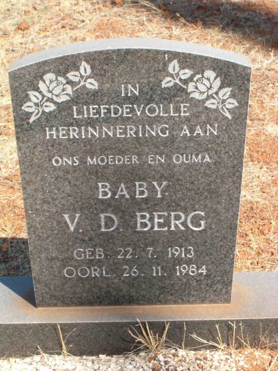 BERG Baby, v.d. 1913-1984