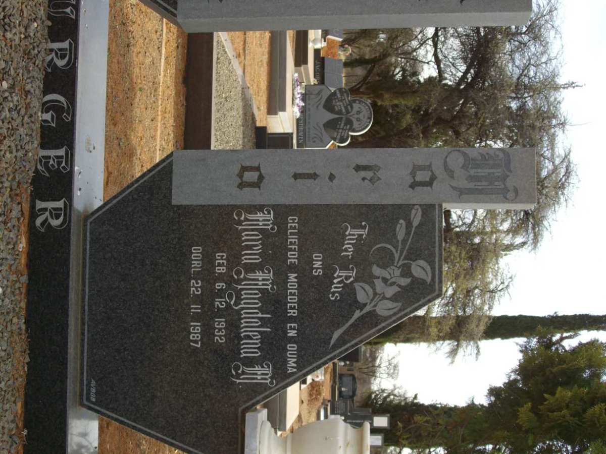 BURGER Maria Magdalena M. 1932-1987