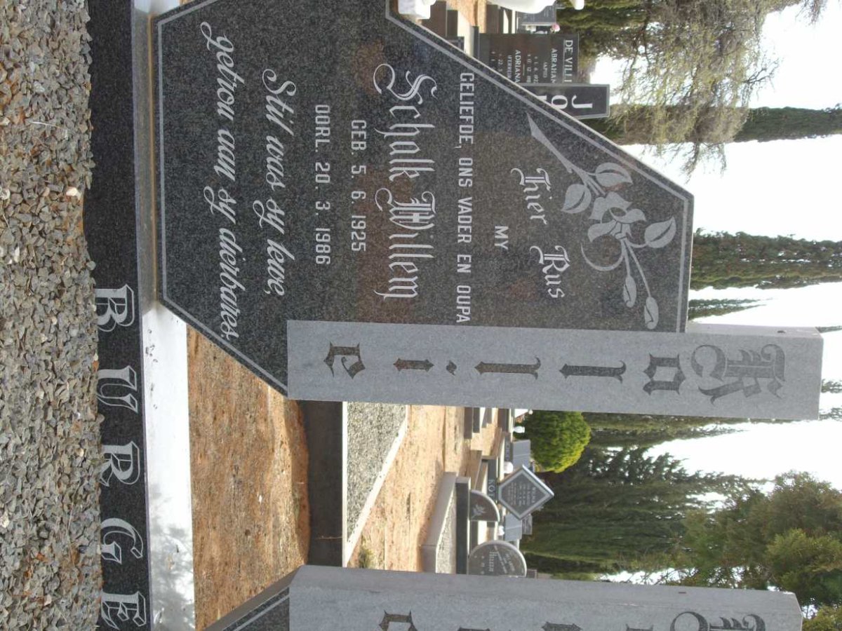 BURGER Schalk Willem 1925-1986
