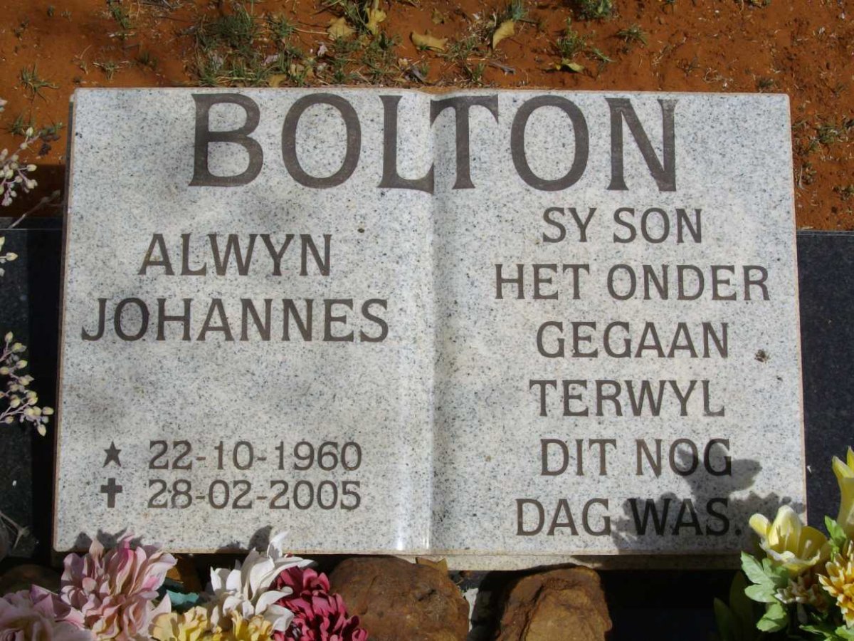 BOLTON Alwyn Johannes 1960-2005